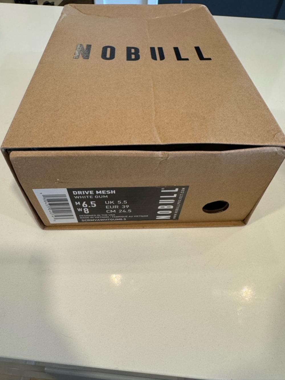 NOBULL Drive Mesh Sneaker in White Gum, size 8 - Picture 2 of 8